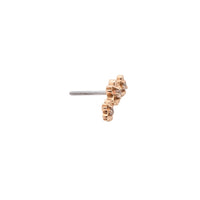 White Gold Studs Curved Flower Earring The Curated Lobe14k gold14k gold topcartilage