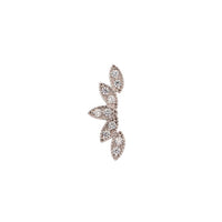 White Gold Studs Curved Petal Earring The Curated Lobe14k gold14k gold topcartilage