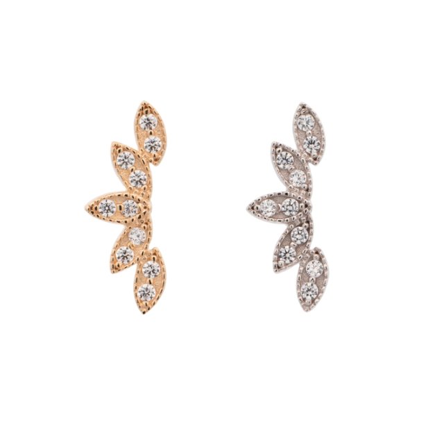 Yellow Gold Studs Curved Petal Earring The Curated Lobe14k gold14k gold topcartilage