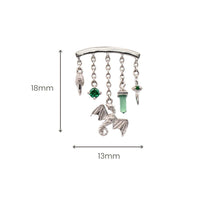 Yellow Gold Studs Emerald Amphithere Earring The Curated Lobe14k gold14k gold topcartilage