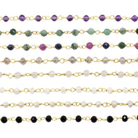 Yellow Gold Chains Connectors & Ear Jackets Faceted Gemstone Chain Connector The Curated Lobe14k goldcartilagechain connector