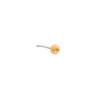 Yellow Gold Threadless Tops Hammered Ball Earring Top The Curated Lobeball earringconchfaux rook