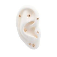 Yellow Gold Studs Hammered Disc Earring The Curated Lobe14k gold14k gold topcartilage