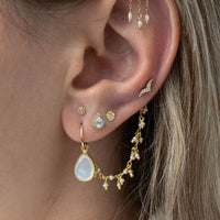 Yellow Gold Studs Hammered Disc Earring The Curated Lobe14k gold14k gold topcartilage