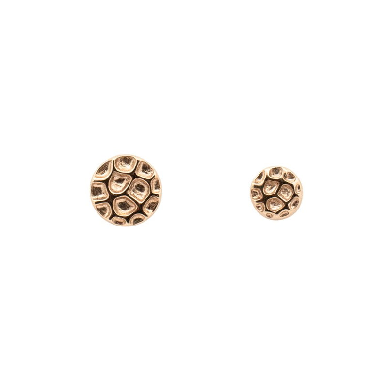 Yellow Gold Studs Hammered Disc Earring The Curated Lobe14k gold14k gold topcartilage