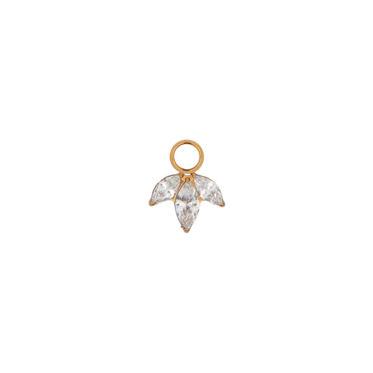 Yellow Gold Charms Lotus Charm The Curated Lobecartilagecharmcharms