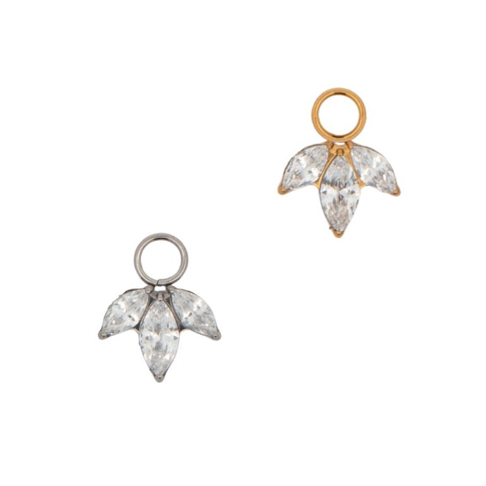 Yellow Gold Charms Lotus Charm The Curated Lobecartilagecharmcharms