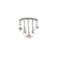 White Gold Studs Moonstone Celestial Earring The Curated Lobe14k gold14k gold topcartilage