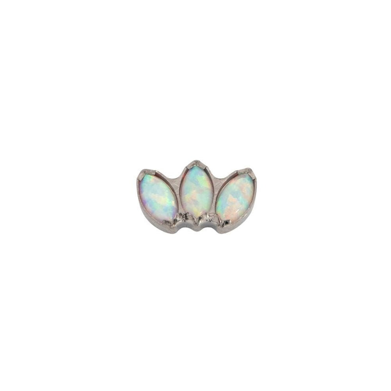 Silver Threadless Tops Opal Fan Earring Top The Curated Lobecartilageconchflat