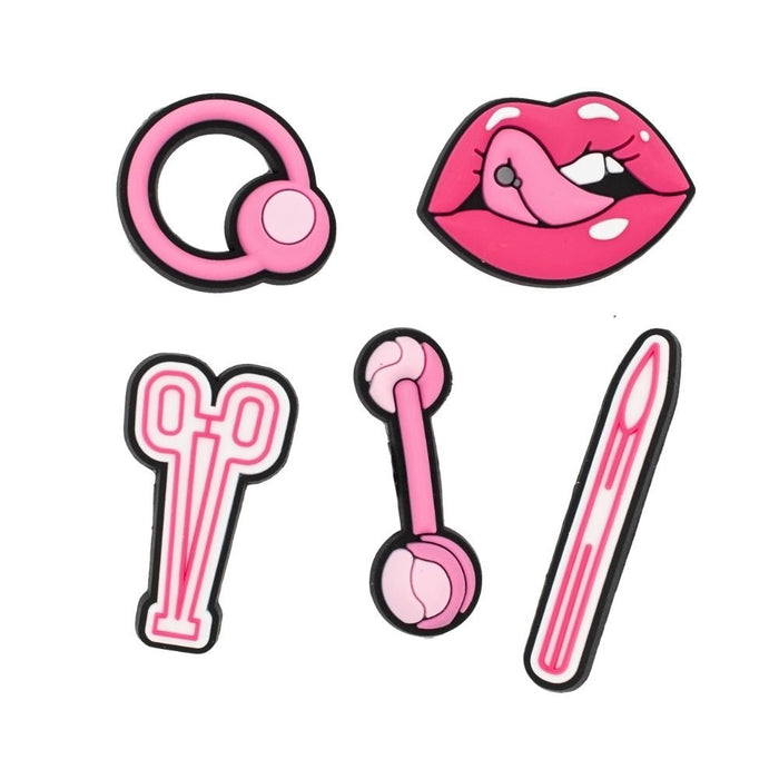 Piercing Croc Charms - Set of 5 The Curated Lobecroc charmscroc jibbitzjibbitz