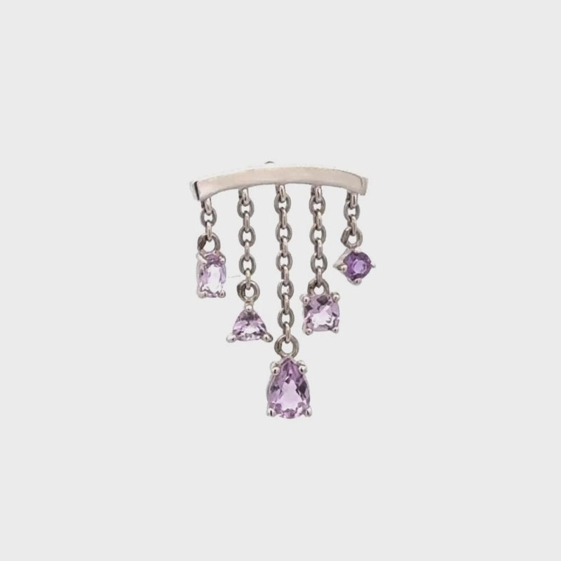 Amethyst Multi-Cut Chandelier Earring