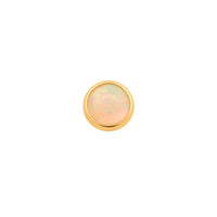 Gold Threadless Tops Round Opal Cabochon Earring Top The Curated Lobecartilageconchflat