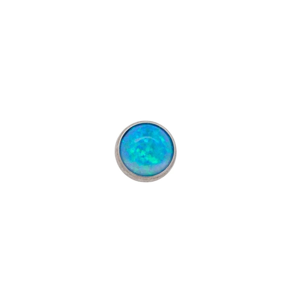 Silver Threadless Tops Round Opal Cabochon Earring Top The Curated Lobecartilageconchflat