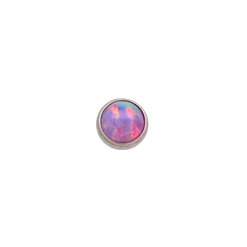 Silver Threadless Tops Round Opal Cabochon Earring Top The Curated Lobecartilageconchflat