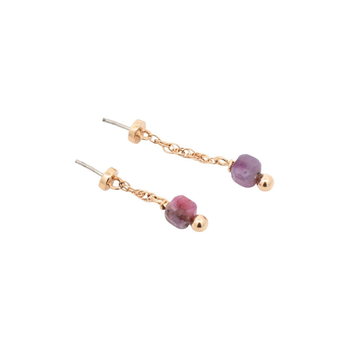 Yellow Gold Earrings Single Gemstone Floating or Vertical Helix Earring The Curated Lobecartilagefloating helixhelix