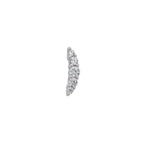 White Gold Studs Small Curved Crystal Earring The Curated Lobe14k gold14k gold topcartilage