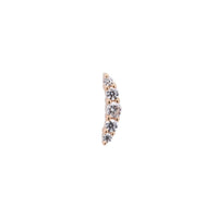 Yellow Gold Studs Small Curved Crystal Earring The Curated Lobe14k gold14k gold topcartilage