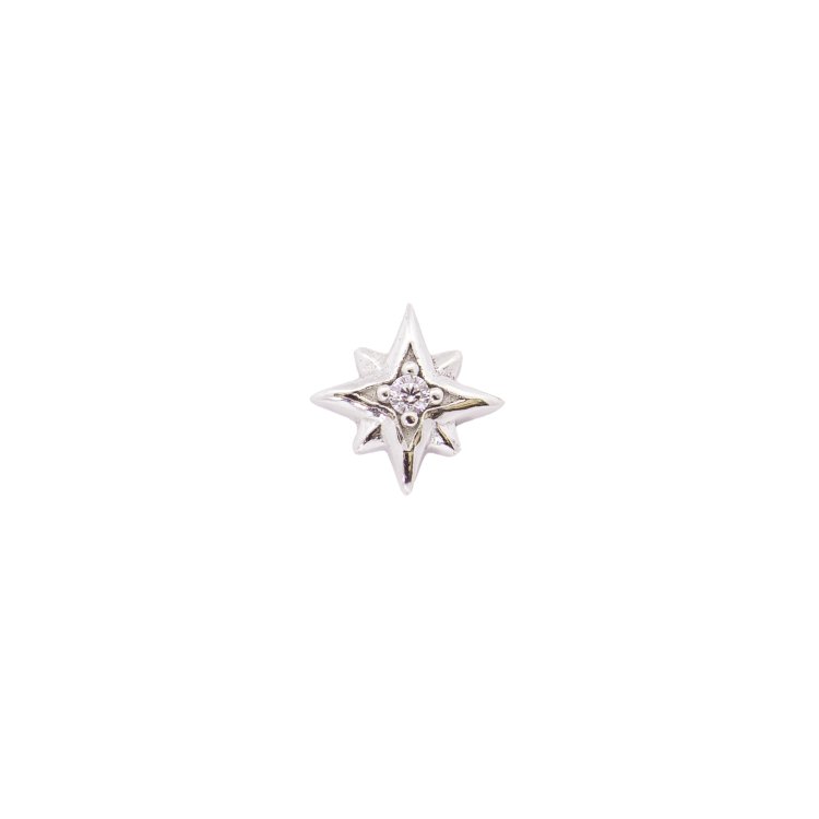 White Gold Studs Star Earring The Curated Lobe14k gold14k gold topcartilage