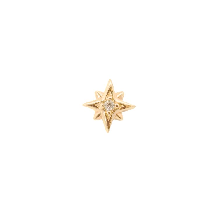 Yellow Gold Studs Star Earring The Curated Lobe14k gold14k gold topcartilage