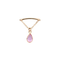 Yellow Gold Studs Teardrop Gemstone Floating Helix Earring The Curated Lobe14k goldblue topazcartilage