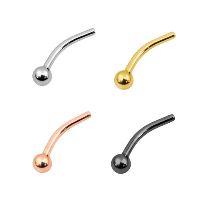 Gold Threadless Tops Threadless Curved Ball Back Barbell The Curated Lobecartilagecurved barbellrook