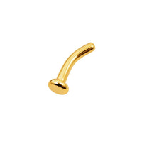 Gold Threadless Barbells Threadless Curved Flat Back Barbell The Curated Lobeanti - traguscurved barbellflat back labret barbell
