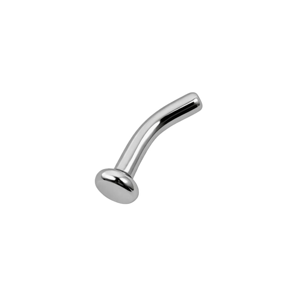 Silver Threadless Barbells Threadless Curved Flat Back Barbell The Curated Lobeanti - traguscurved barbellflat back labret barbell