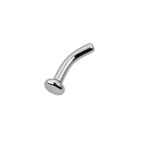 Silver Threadless Barbells Threadless Curved Flat Back Barbell The Curated Lobeanti - traguscurved barbellflat back labret barbell