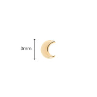 Yellow Gold Studs Tiny Crescent Moon Earring The Curated Lobe14k gold14k gold topcartilage