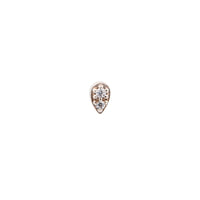White Gold Studs Tiny Crystal Droplet Earring The Curated Lobe14k gold14k gold topcartilage