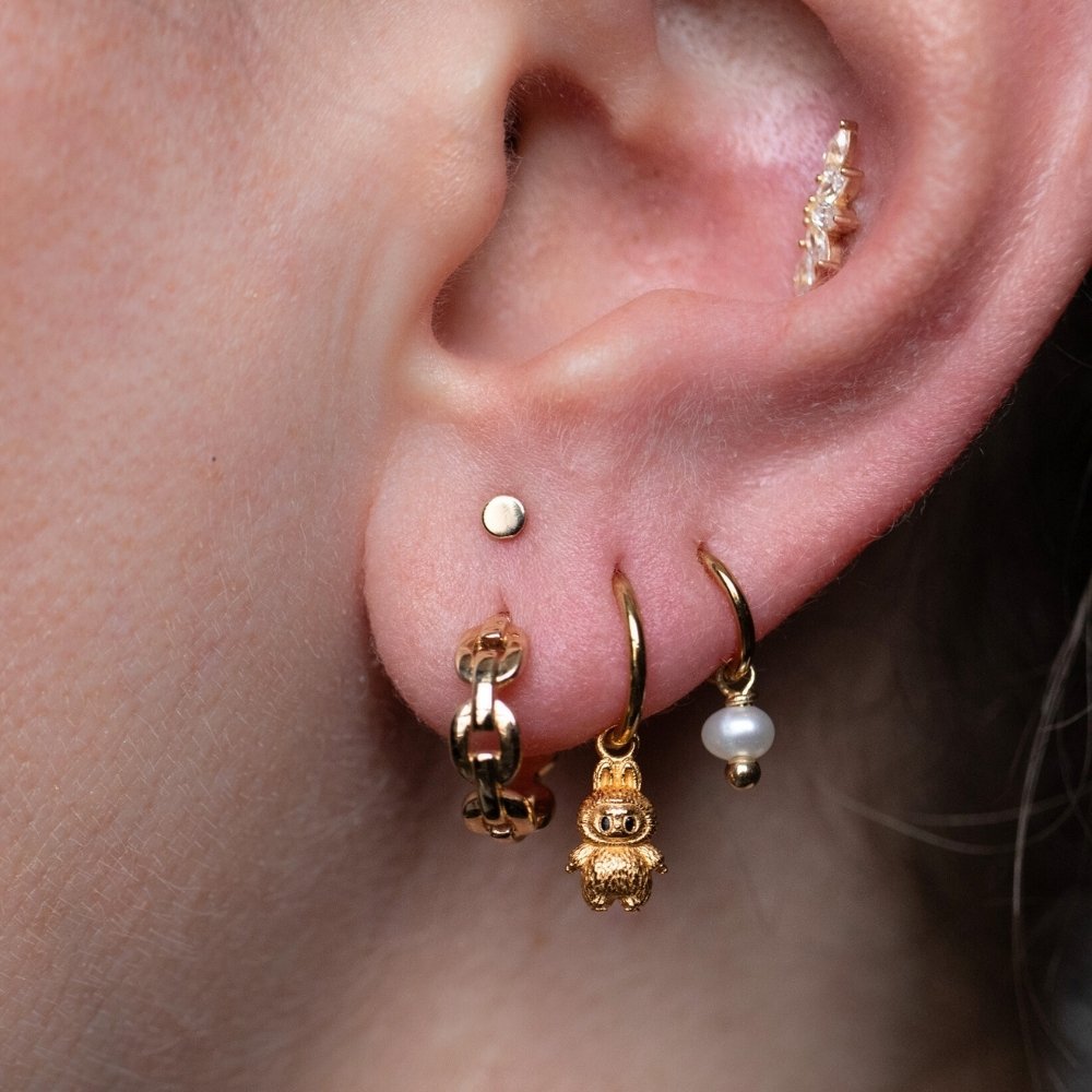 Yellow Gold Studs Tiny Disc Earring The Curated Lobe14k gold14k gold topcartilage