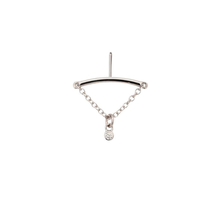 White Gold Studs Tiny Gem Floating or Vertical Helix Earring The Curated Lobe14k gold14k gold topcartilage