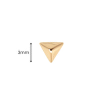 Yellow Gold Studs Tiny Pyramid Earring The Curated Lobe14k gold14k gold topcartilage