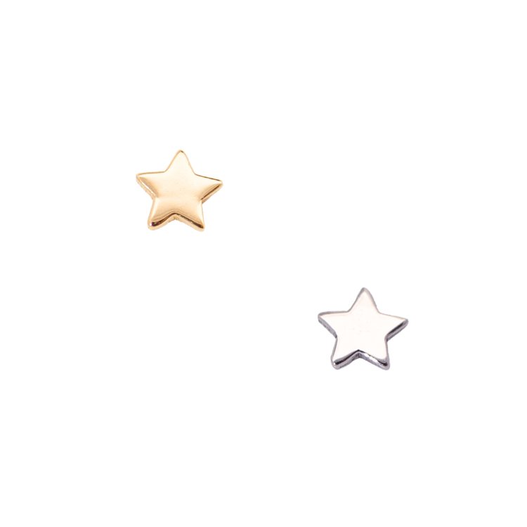 Yellow Gold Studs Tiny Star Earring The Curated Lobe14k gold14k gold topcartilage