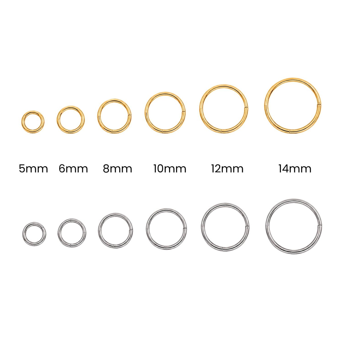 16 Gauge Plain Titanium Clicker Hoop