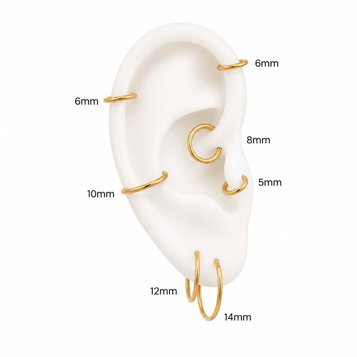 16 Gauge Plain Titanium Clicker Hoop