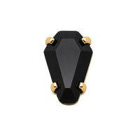 Black Crystal Coffin Earring Top