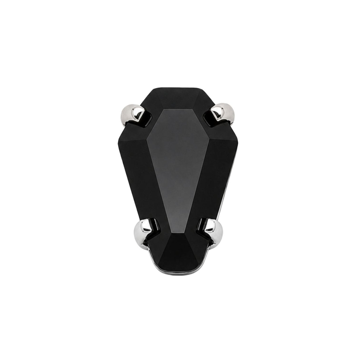 Black Crystal Coffin Earring Top