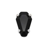 Black Crystal Coffin Earring Top