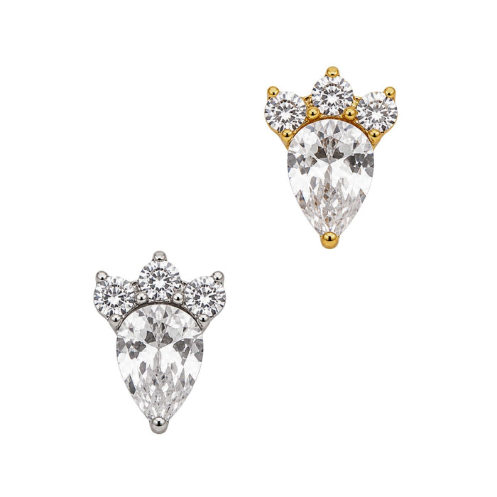 Crystal Droplet Cluster Earring Top
