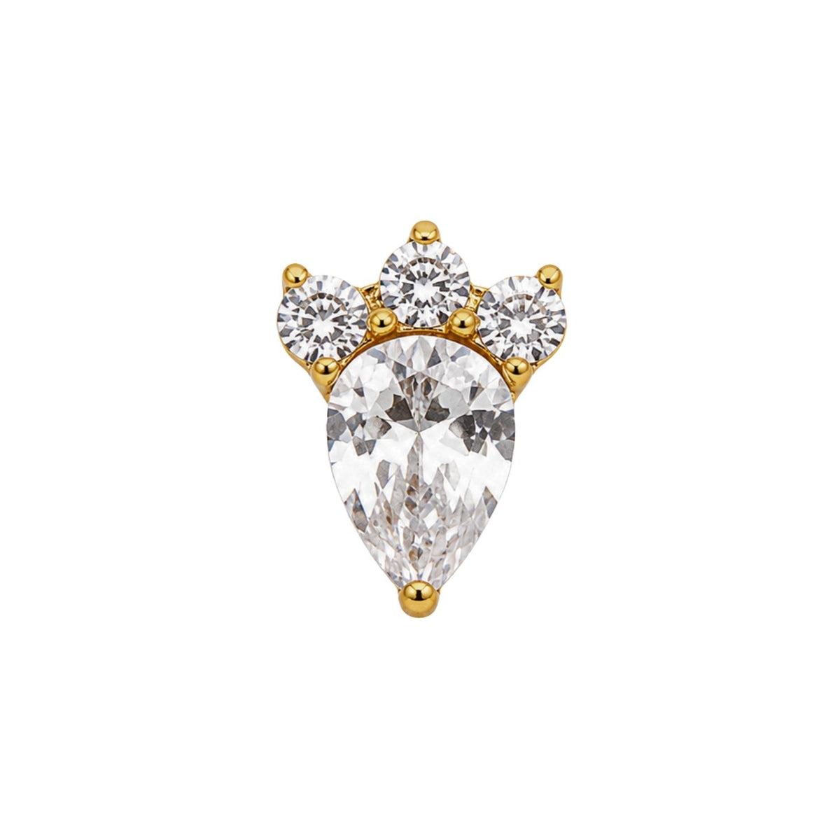 Crystal Droplet Cluster Earring Top
