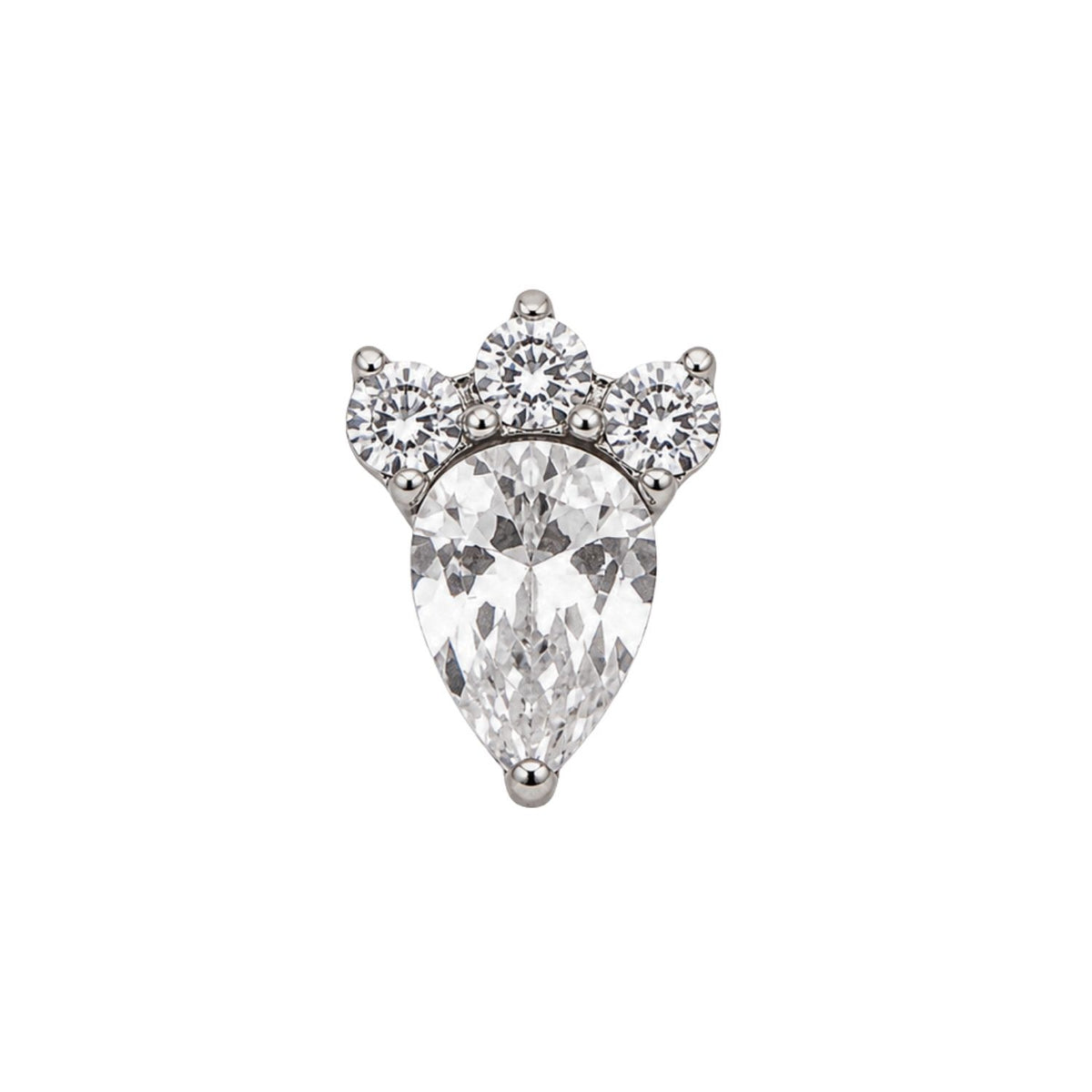 Crystal Droplet Cluster Earring Top