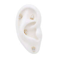 Crystal Droplet Cluster Earring Top