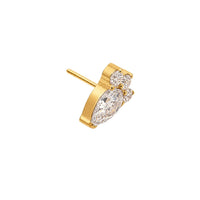 Crystal Droplet Cluster Earring Top