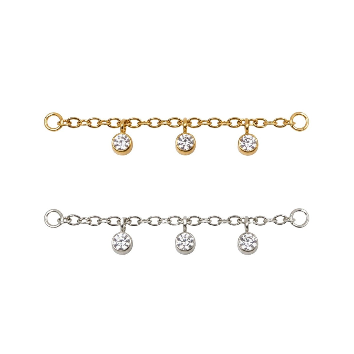 Triple Crystal Chain Connector