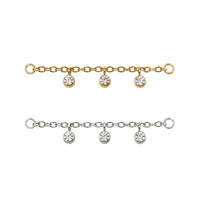 Triple Crystal Chain Connector