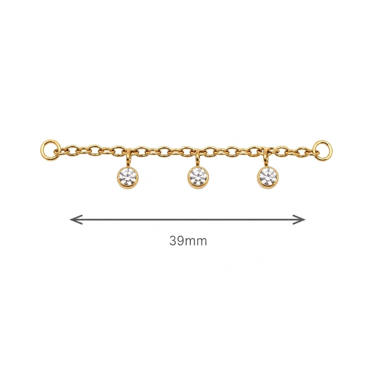 Triple Crystal Chain Connector