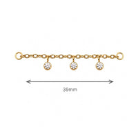 Triple Crystal Chain Connector