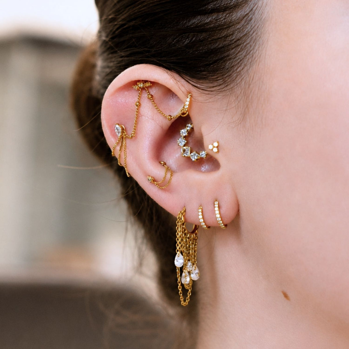 Crystal Daith Clicker Hoop