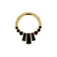 Baguette Crystal Daith Clicker Hoop